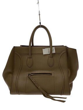 Celine Luggage Phantom tote bag olive brown leather